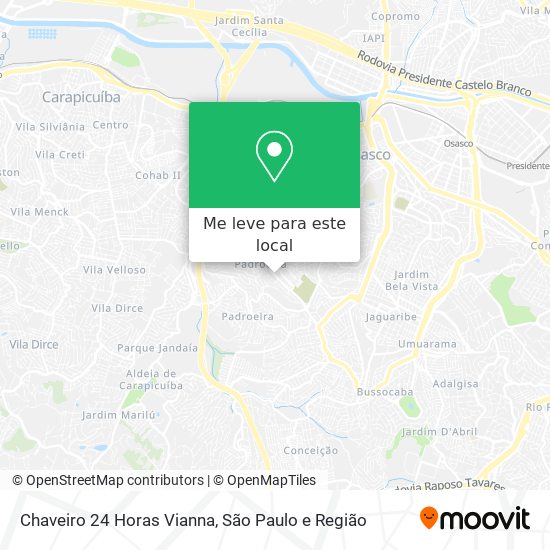 Chaveiro 24 Horas Vianna mapa