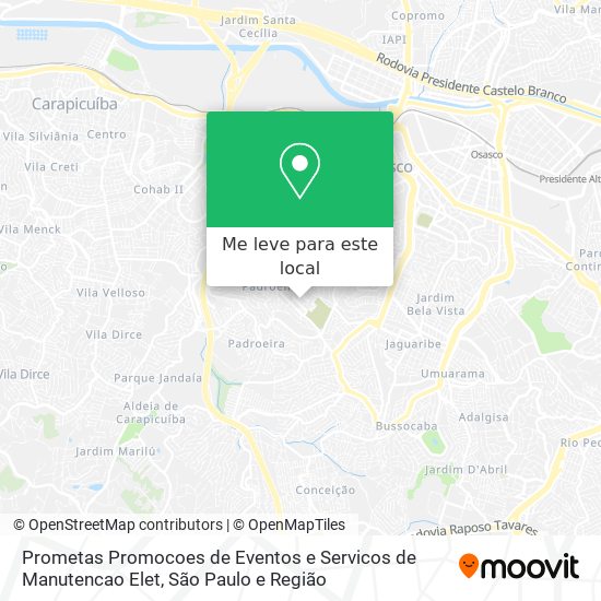 Prometas Promocoes de Eventos e Servicos de Manutencao Elet mapa