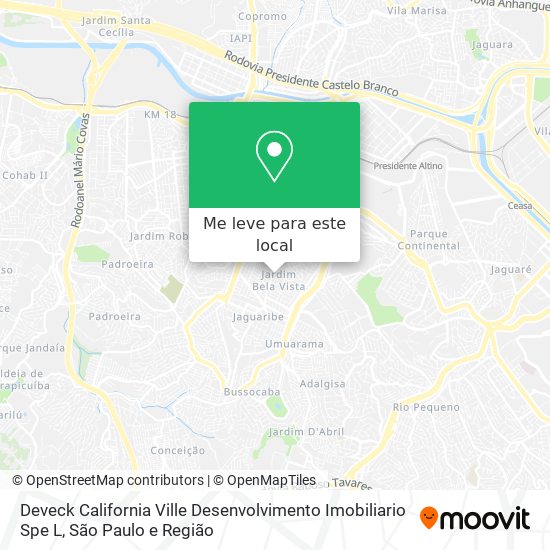 Deveck California Ville Desenvolvimento Imobiliario Spe L mapa