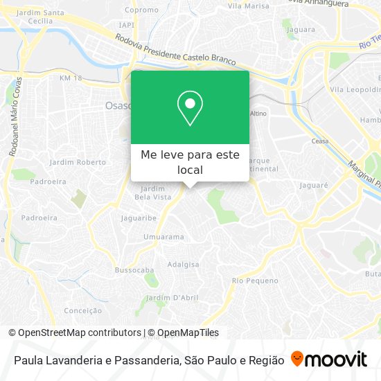 Paula Lavanderia e Passanderia mapa