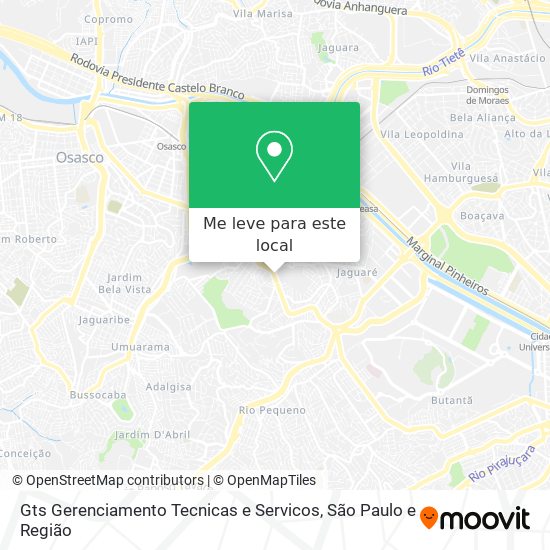 Gts Gerenciamento Tecnicas e Servicos mapa