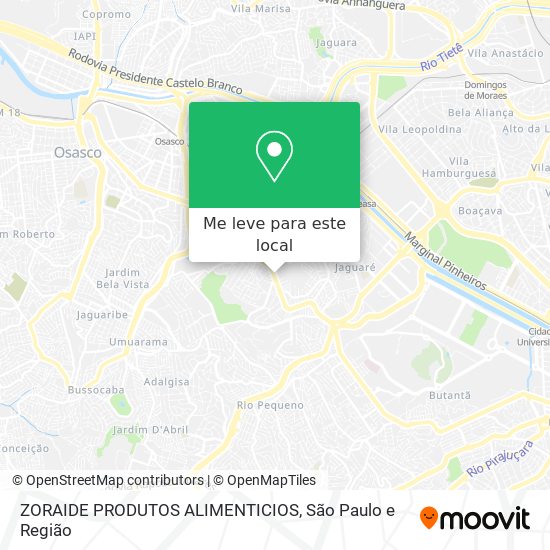 ZORAIDE PRODUTOS ALIMENTICIOS mapa