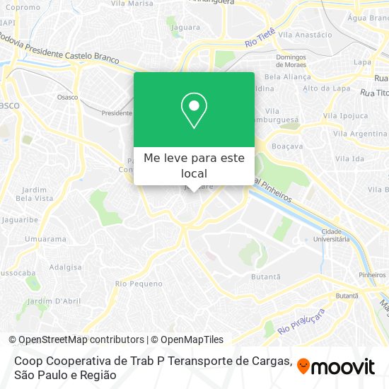 Coop Cooperativa de Trab P Teransporte de Cargas mapa