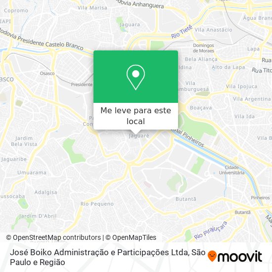 José Boiko Administração e Participações Ltda mapa