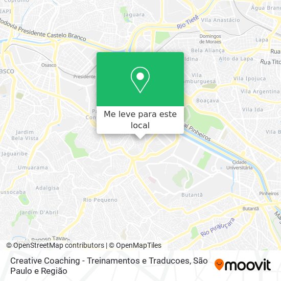 Creative Coaching - Treinamentos e Traducoes mapa