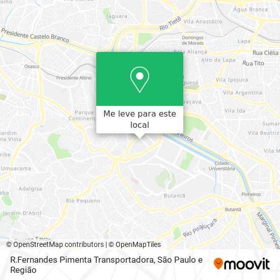 R.Fernandes Pimenta Transportadora mapa