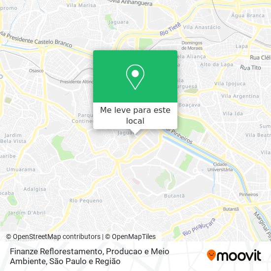 Finanze Reflorestamento, Producao e Meio Ambiente mapa