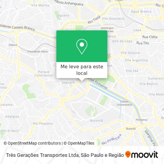 Três Gerações Transportes Ltda mapa