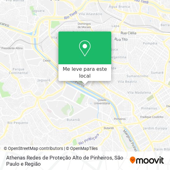 Athenas Redes de Proteção Alto de Pinheiros mapa