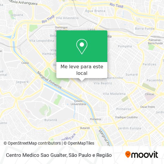 Centro Medico Sao Gualter mapa