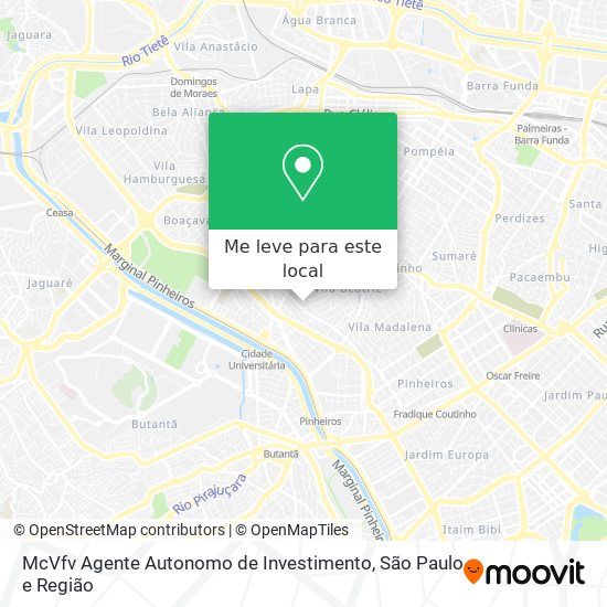 McVfv Agente Autonomo de Investimento mapa