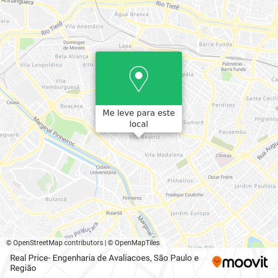 Real Price- Engenharia de Avaliacoes mapa