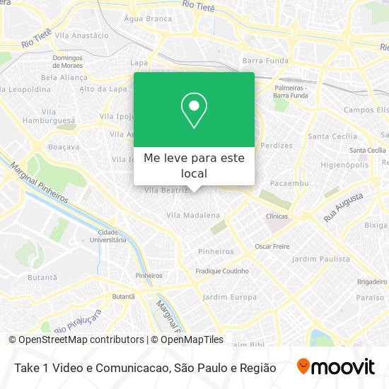 Take 1 Video e Comunicacao mapa