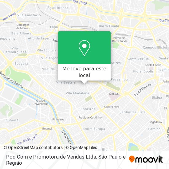 Poq Com e Promotora de Vendas Ltda mapa