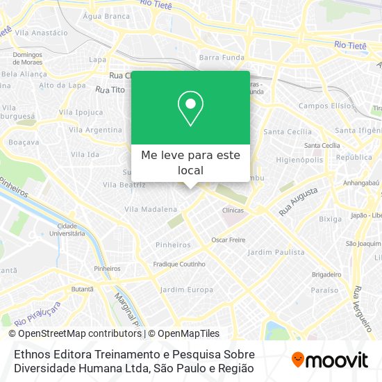 Ethnos Editora Treinamento e Pesquisa Sobre Diversidade Humana Ltda mapa