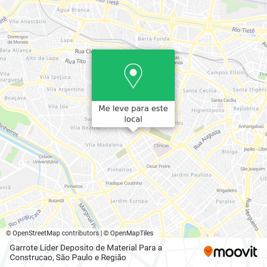 Garrote Lider Deposito de Material Para a Construcao mapa