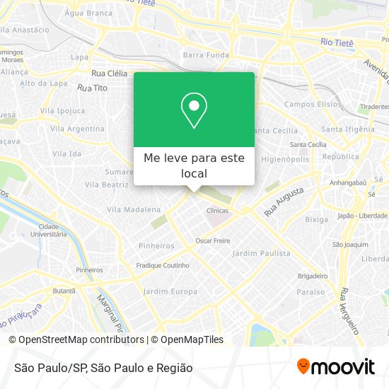 São Paulo/SP mapa