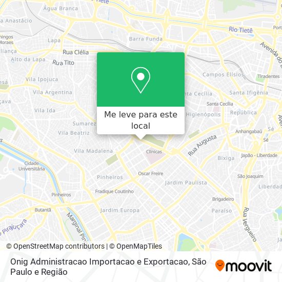 Onig Administracao Importacao e Exportacao mapa