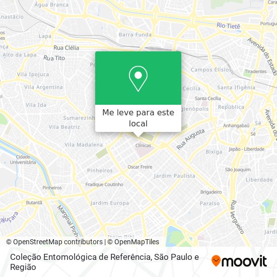 Coleção Entomológica de Referência mapa