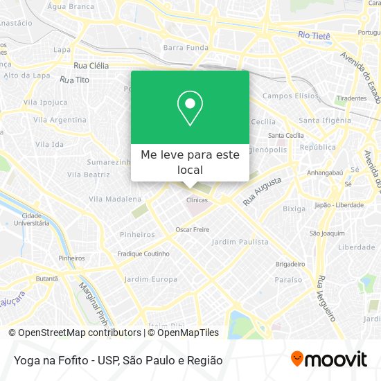 Yoga na Fofito - USP mapa