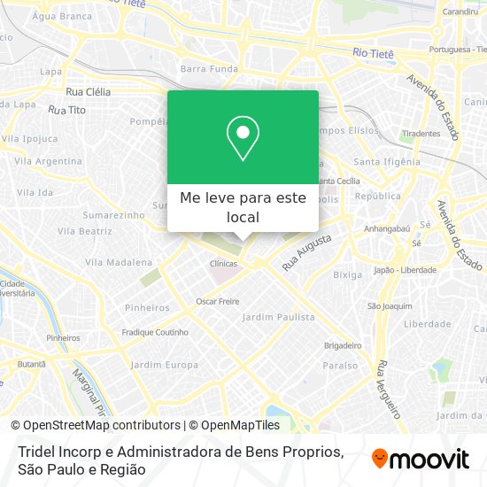 Tridel Incorp e Administradora de Bens Proprios mapa