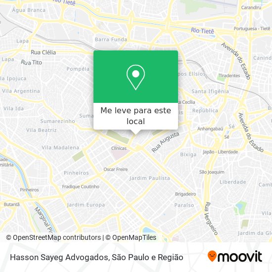 Hasson Sayeg Advogados mapa