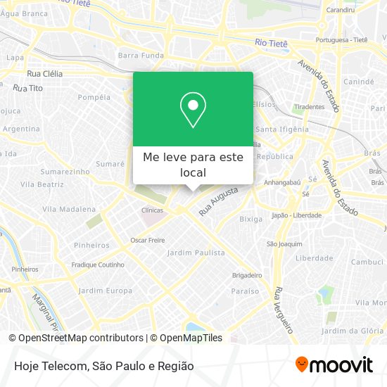 Hoje Telecom mapa