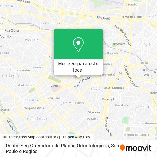 Dental Seg Operadora de Planos Odontologicos mapa