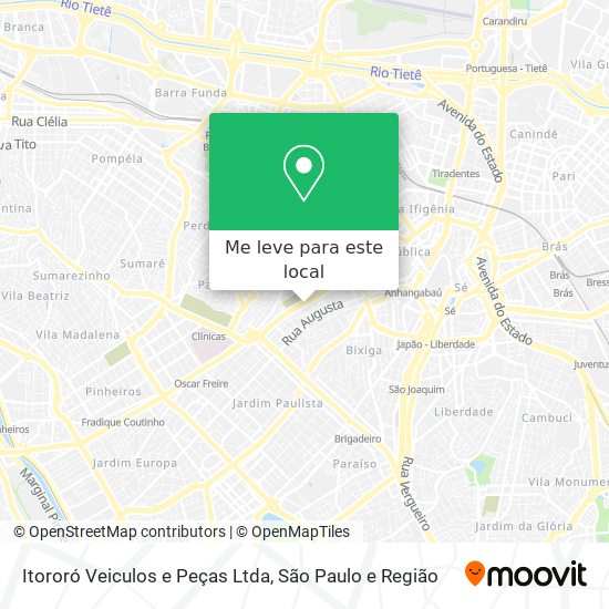 Itororó Veiculos e Peças Ltda mapa