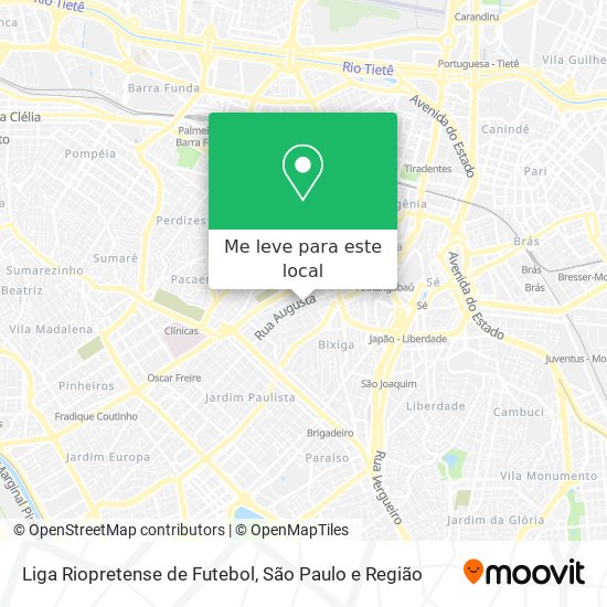 Liga Riopretense de Futebol mapa