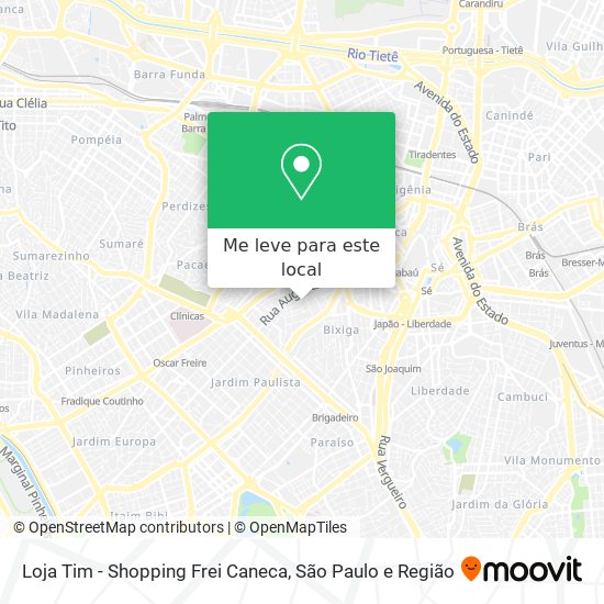 Loja Tim - Shopping Frei Caneca mapa