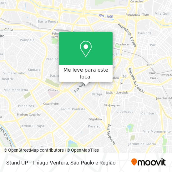 Stand UP - Thiago Ventura mapa