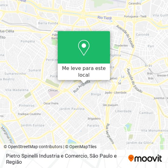 Pietro Spinelli Industria e Comercio mapa