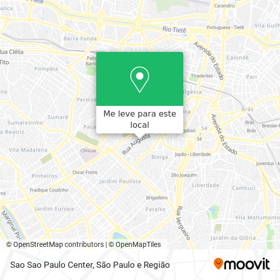 Sao Sao Paulo Center mapa