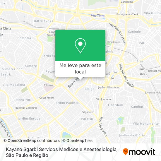 Kayano Sgarbi Servicos Medicos e Anestesiologia mapa