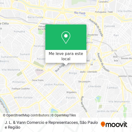 J. L. & Vann Comercio e Representacoes mapa