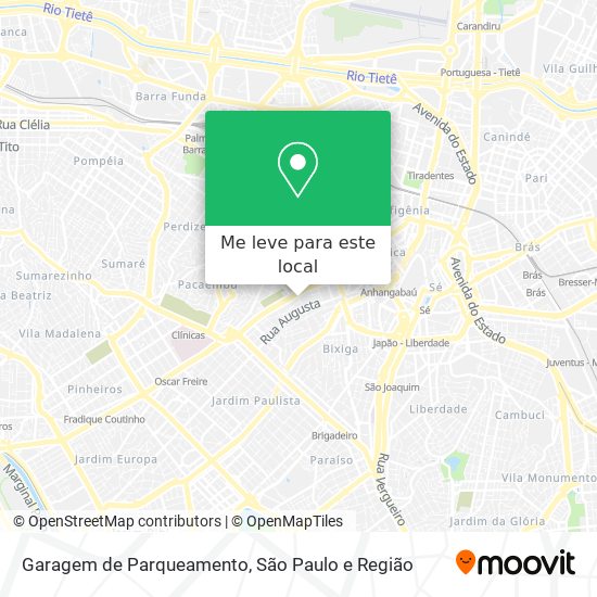 Garagem de Parqueamento mapa