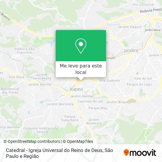 Catedral - Igreja Universal do Reino de Deus mapa