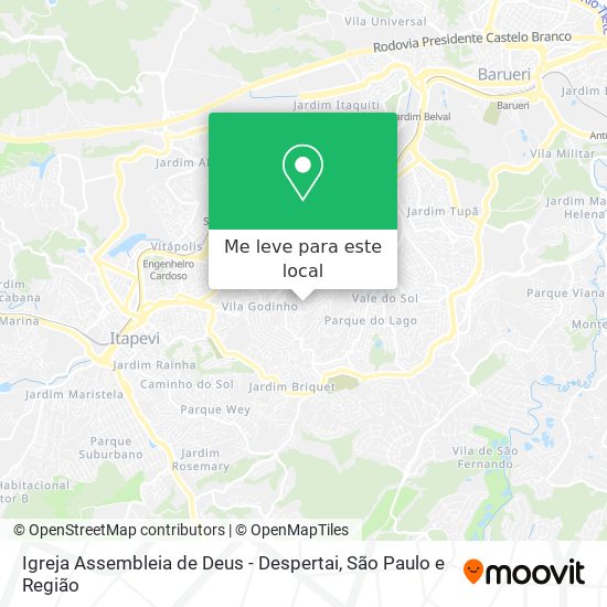 Igreja Assembleia de Deus - Despertai mapa