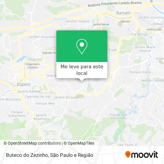 Buteco do Zezinho mapa