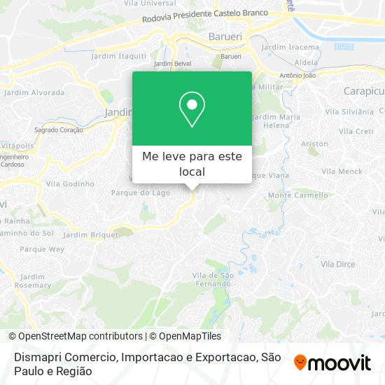 Dismapri Comercio, Importacao e Exportacao mapa