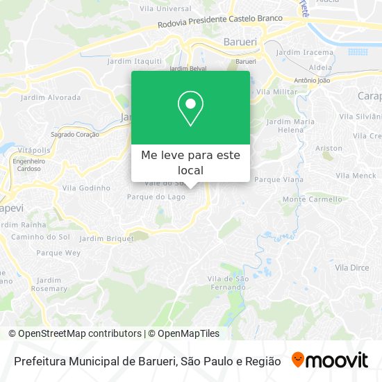 Prefeitura Municipal de Barueri mapa