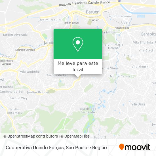 Cooperativa Unindo Forças mapa