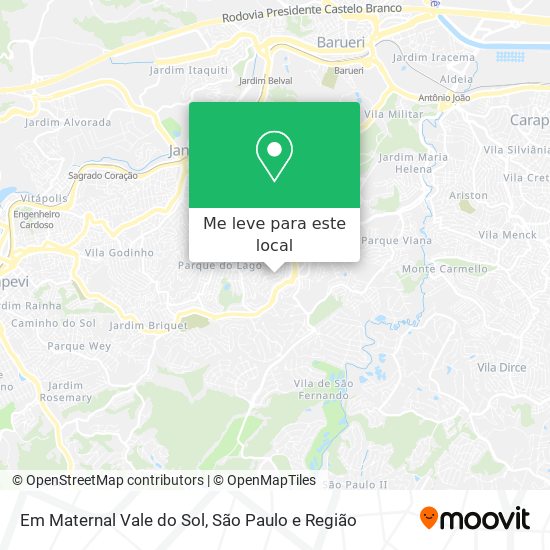 Em Maternal Vale do Sol mapa