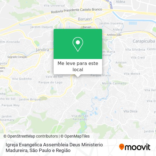 Igreja Evangelica Assembleia Deus Ministerio Madureira mapa
