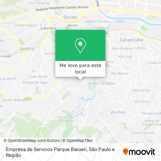 Empresa de Servicos Parque Barueri mapa