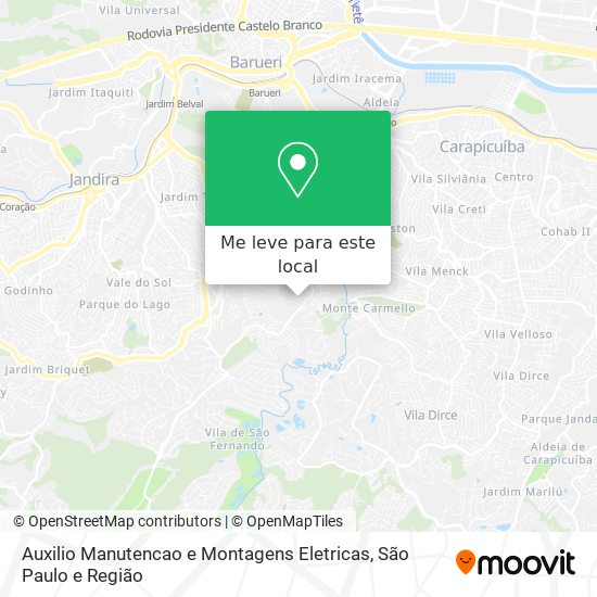 Auxilio Manutencao e Montagens Eletricas mapa