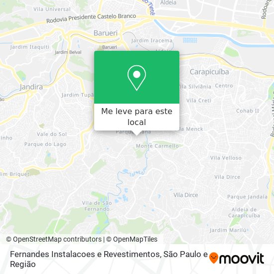 Fernandes Instalacoes e Revestimentos mapa