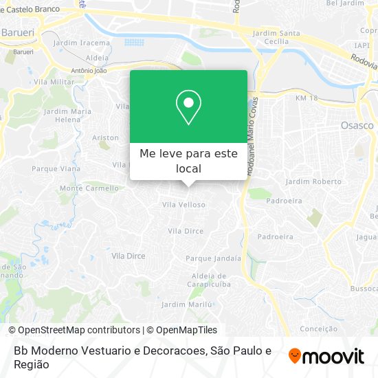 Bb Moderno Vestuario e Decoracoes mapa