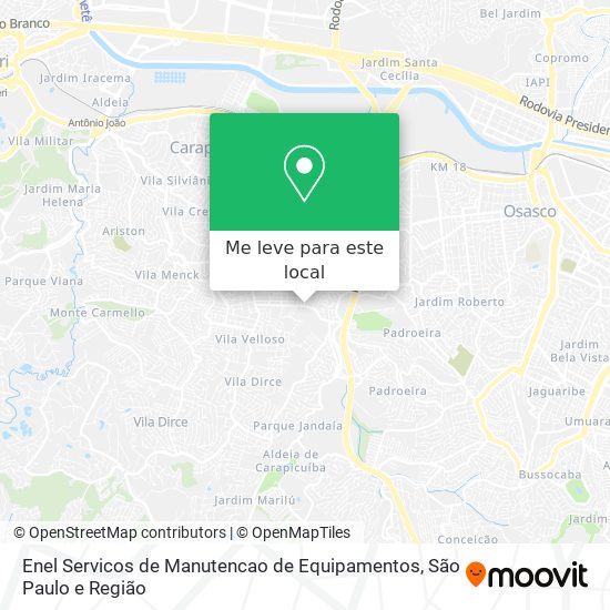 Enel Servicos de Manutencao de Equipamentos mapa